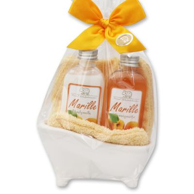 Small bathtub set 4 pieces in a cellophane bag, Apricot 