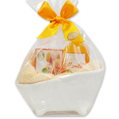Wellness set 4 pieces in a cellophane bag, Apricot 
