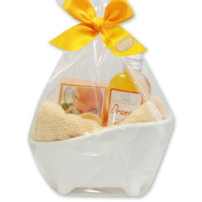 Wellness set 4 pieces in a cellophane bag, Orange 