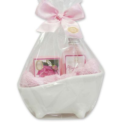 Wellness set 4 pieces in a cellophane bag, Peony 