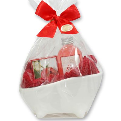 Wellness set 4 pieces in a cellophane bag, Rose 