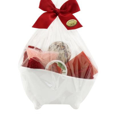 Wellness set 6 pieces in a cellophane bag, Rose 
