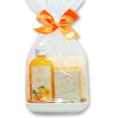 Care set 4 pieces in a cellophane bag, Apricot 