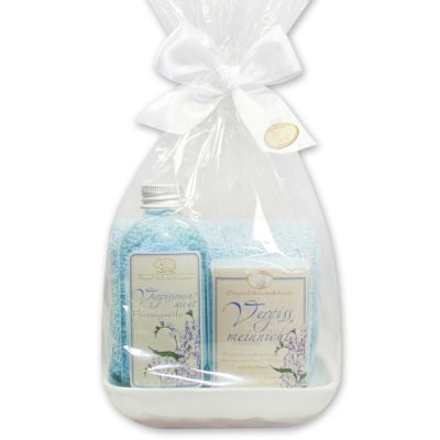 Care set 4 pieces in a cellophane bag, Forget-me-not 