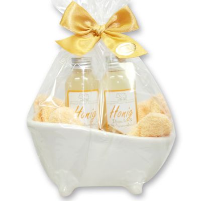 Wellness set 4 pieces in a cellophane bag, Honey 