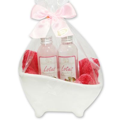 Wellness set 4 pieces in a cellophane bag, Lotus 