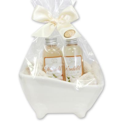 Wellness set 4 pieces in a cellophane bag, Almond 