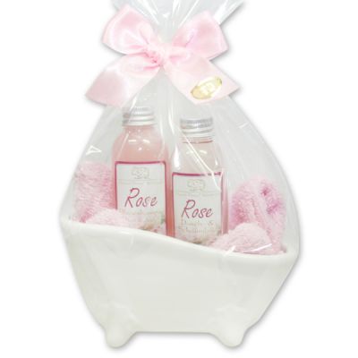 Wellness set 4 pieces in a cellophane bag, Rose Diana 