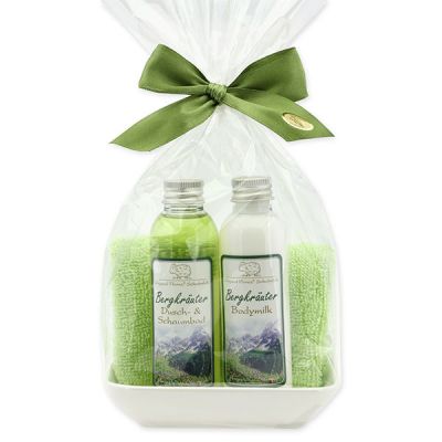Care set 4 pieces in a cellophane bag, Mountain herbs 