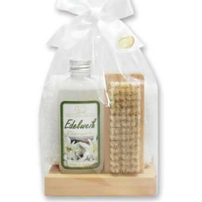 Care set 4 pieces in a cellophane bag, Edelweiss 