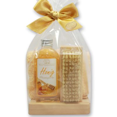 Care set 4 pieces in a cellophane bag, Honey 