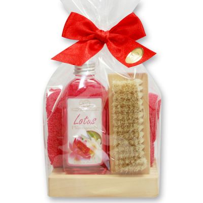 Care set 4 pieces in a cellophane bag, Lotus 