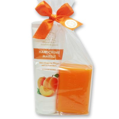 Care set 2 pieces in a cellophane bag, Apricot 