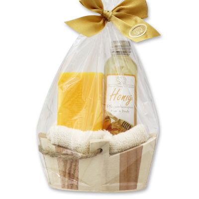 Care set 4 pieces in a cellophane bag, Honey 