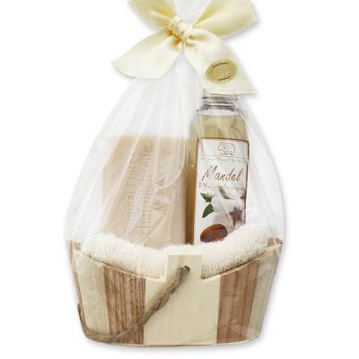 Care set 4 pieces in a cellophane bag, Almond 