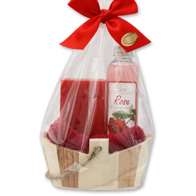 Care set 4 pieces in a cellophane bag, Rose 