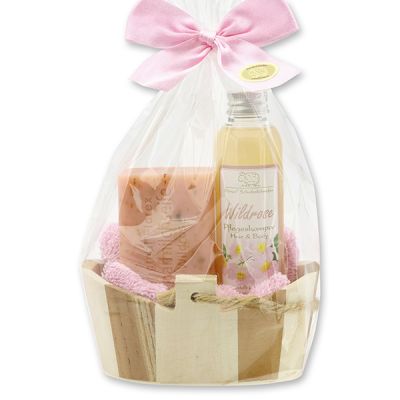 Care set 4 pieces in a cellophane bag, Wild rose 