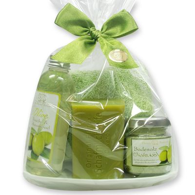 Care set 5 pieces in a cellophane bag, Olive 