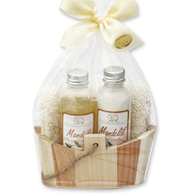 Wellness set 4 pieces in a cellophane bag, Almond 