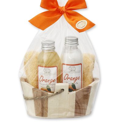 Wellness set 4 pieces in a cellophane bag, Orange 