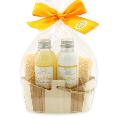 Wellness-Set 4-teilig in Cello, Ringelblume 