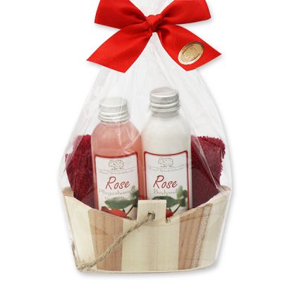 Wellness set 4 pieces in a cellophane bag, Rose 