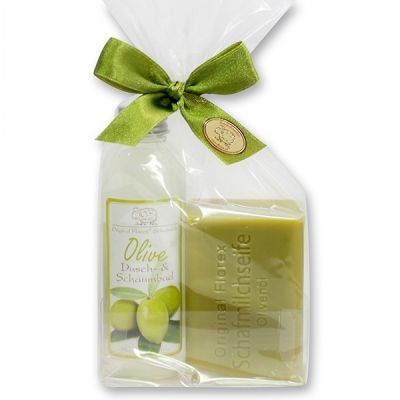 Care set 2 pieces in a cellophane bag, Olive 