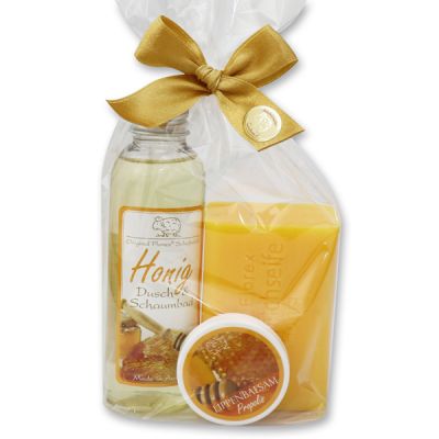 Care set 3 pieces in a cellophane bag, Honey 