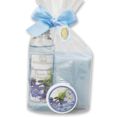 Care set 3 pieces in a cellophane bag, Forget-me-not 