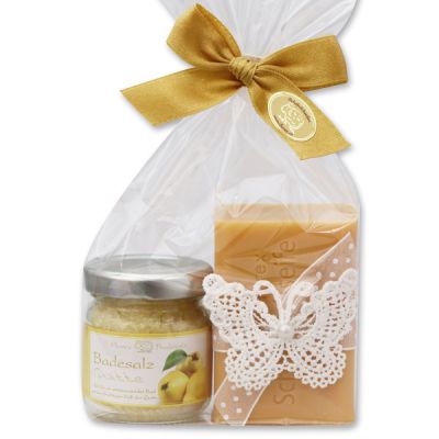 Bath set 2 pieces in a cellophane bag, Quince 