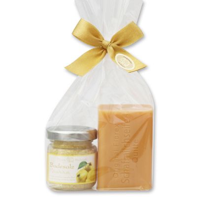 Bath set 2 pieces in a cellophane bag, Quince 