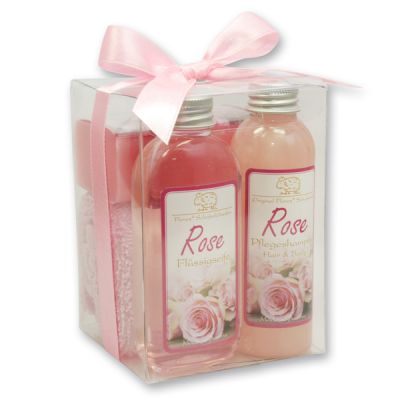 Transparent box set 4 pieces, Rose Diana 