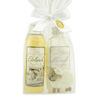Schäfchenset 2-teilig in Cello, Edelweiß 