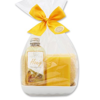 Care set 4 pieces in a cellophane bag, Honey 