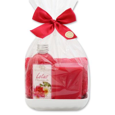 Care set 4 pieces in a cellophane bag, Lotus 