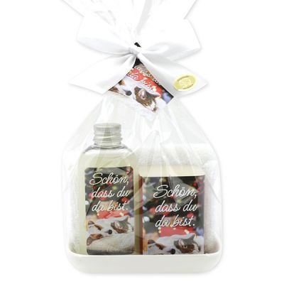 Care set 4 pieces in a cellophane "Schön, dass du da bist", Classic 