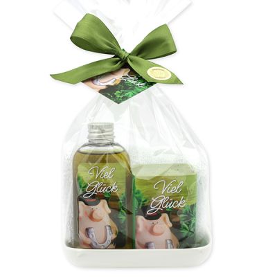 Care set 4 pieces in a cellophane "Viel Glück", Verbena 