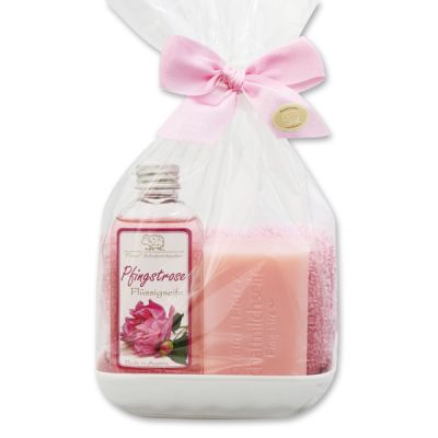 Care set 4 pieces in a cellophane bag, Peony 