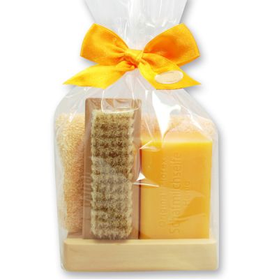 Care set 4 pieces in a cellophane bag, Honey 