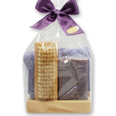 Care set 4 pieces in a cellophane bag, Lavender 