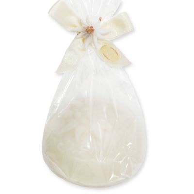 Sheep milk soap round 100g in a cellophane, Edelweiss white 