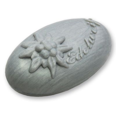 Sheep milk soap oval 100g, Edelweiss silver 