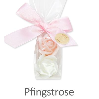 Schafmilchseife Rose Florex mini 2x7g in Cello, Classic/Pfingstrose 