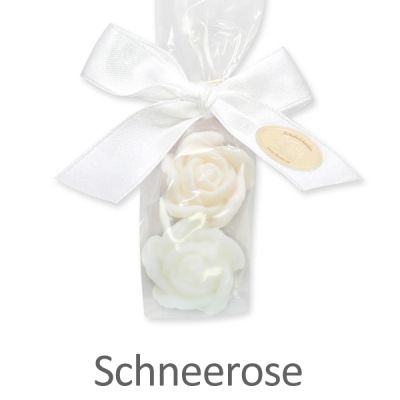 Schafmilchseife Rose Florex mini 2x7g in Cello, Classic/Schneerose 