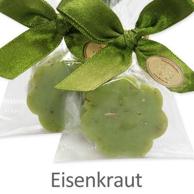 Schafmilchseife Blume mini 20g in Cello, Eisenkraut 