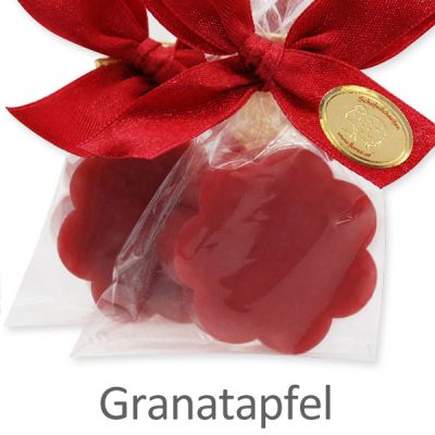 Sheep milk soap flower 20g in a cellophane, Pomegranate 