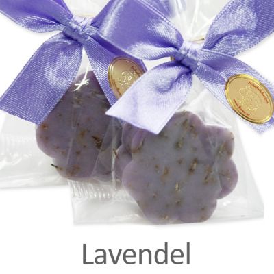 Sheep milk soap flower 20g in a cellophane, Lavender 