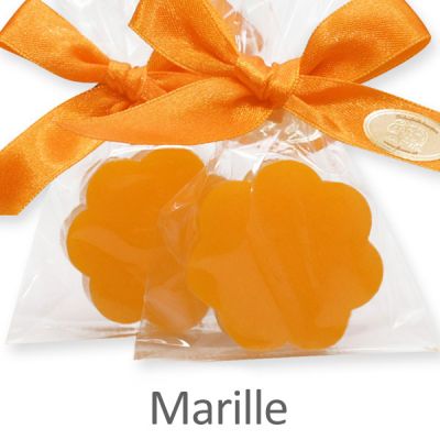 Sheep milk soap flower 20g in a cellophane, Apricot 
