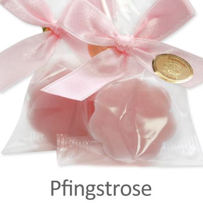 Sheep milk soap flower 20g in a cellophane, Peony 