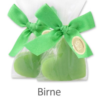 Sheep milk soap heart midi 23g in a cellophane, Pear 